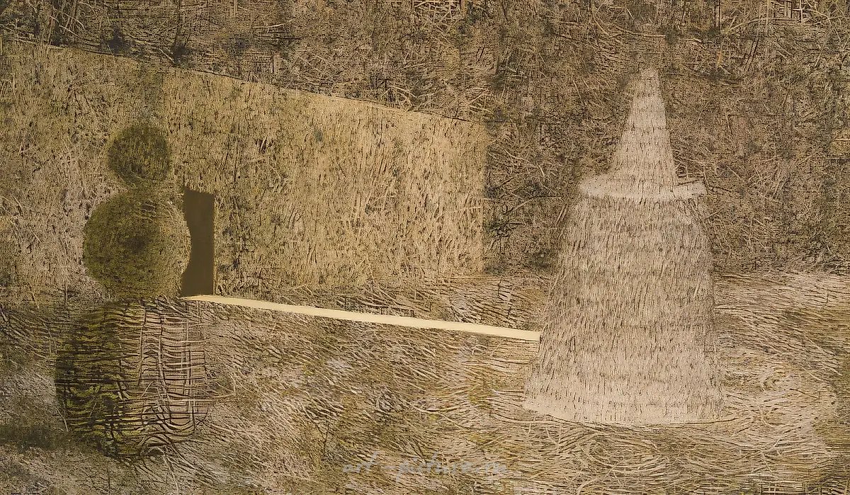 Французский сад, 1998, холст, масло, 60х100