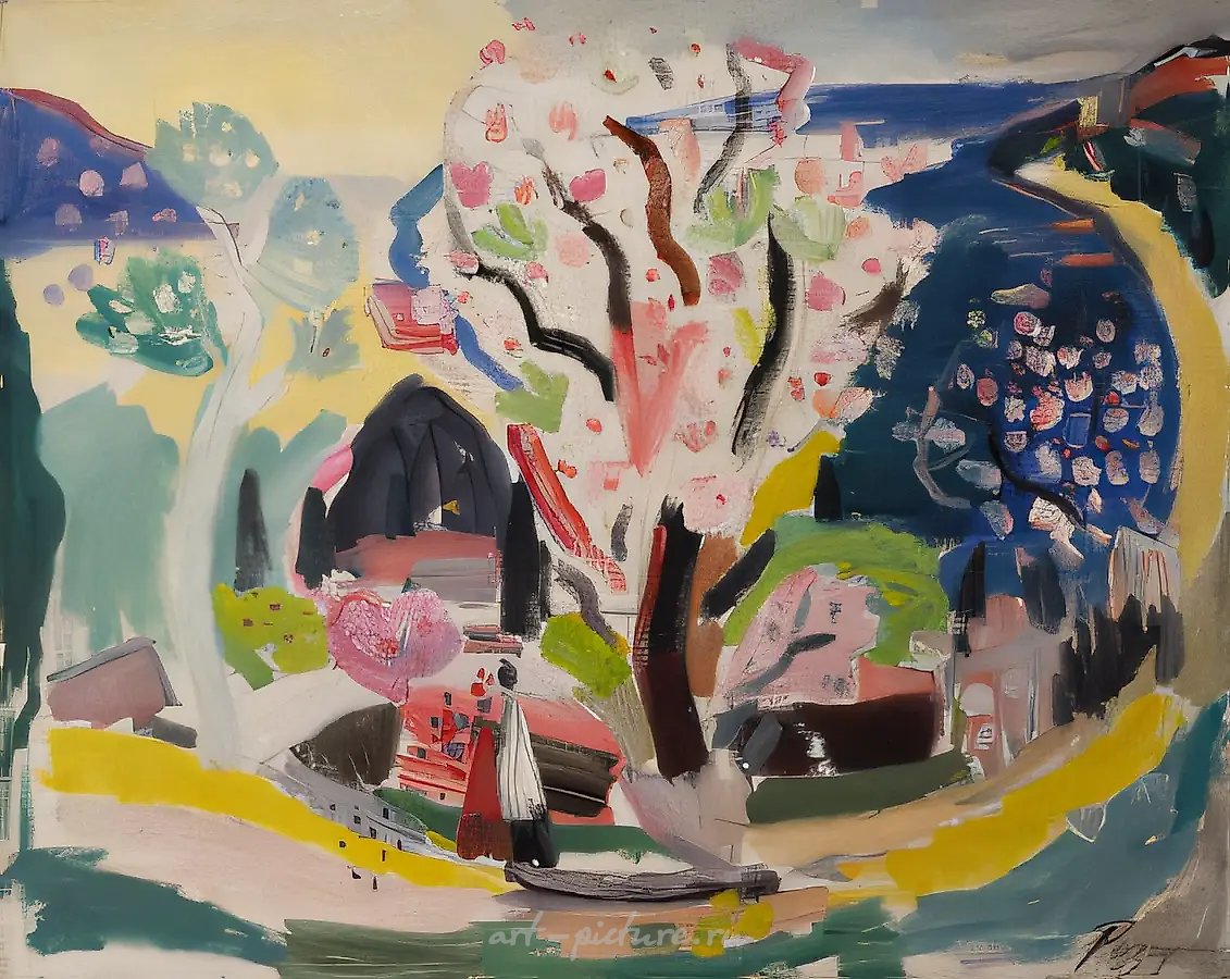 Цветущее дерево, 1996, холст, масло, 65 х 81
