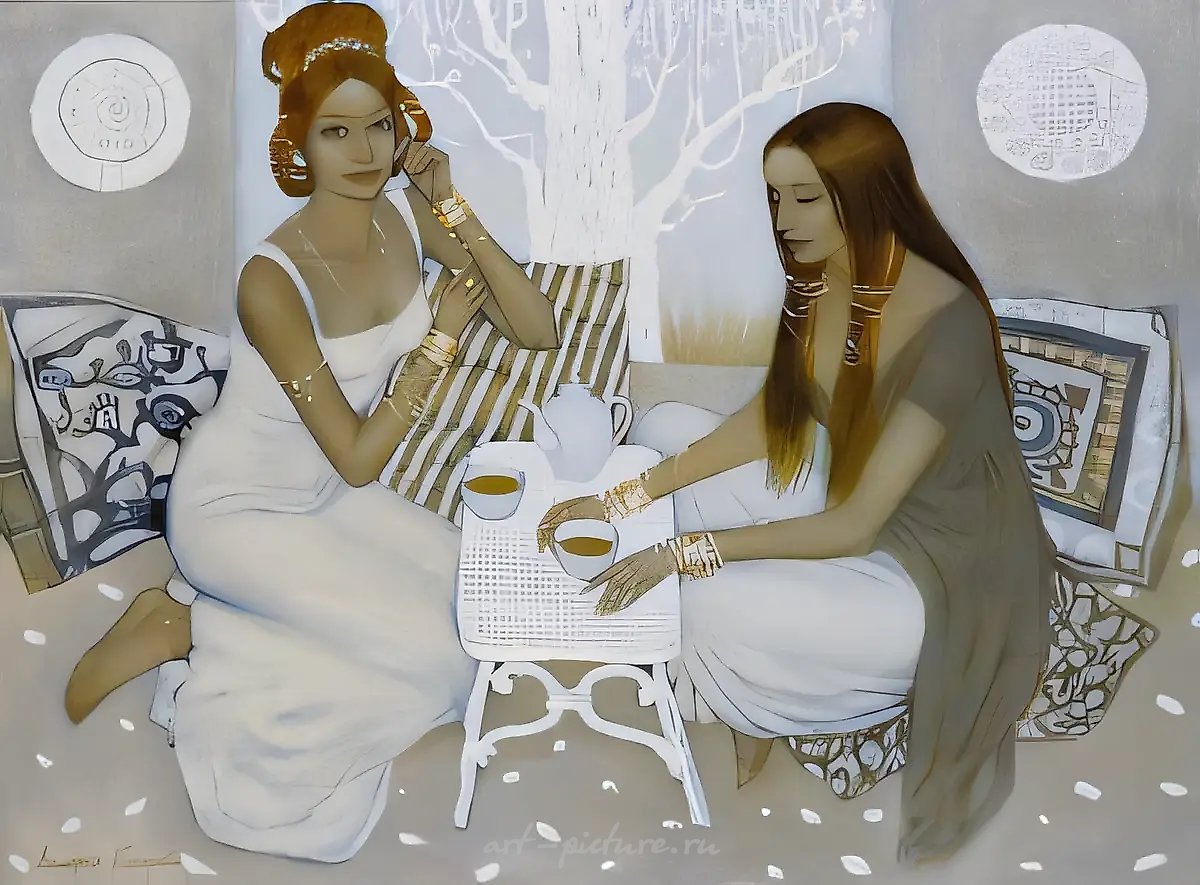 Чай с травами., 2000, холст, масло, 60х80