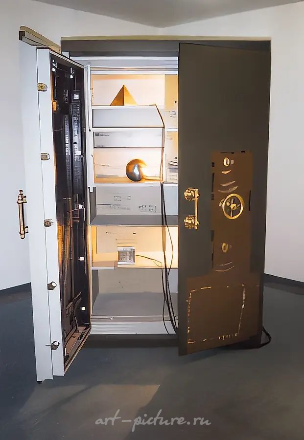 Инсталляция с сейфом, 1995, сталь, 200 Х 140 х 80