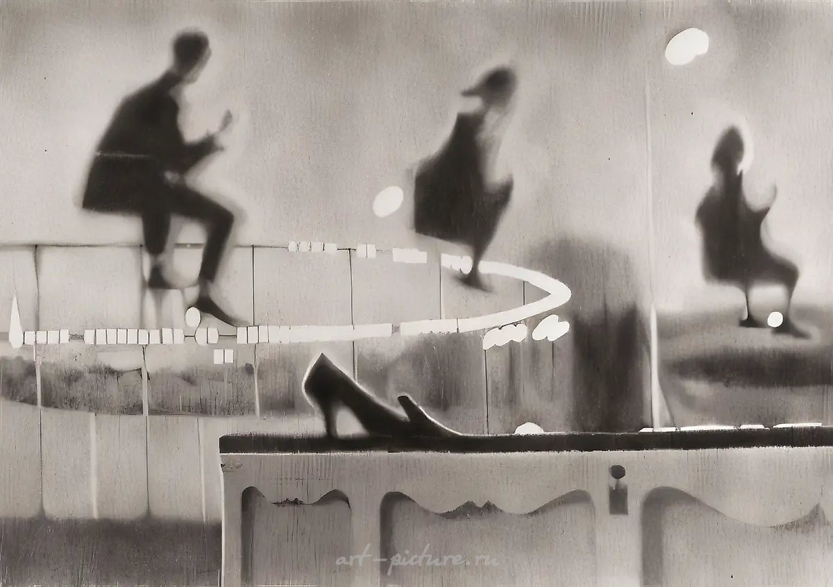 Из серии "Городская хроника". Карусель., 1998, Карандаш, 60Х85