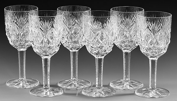 Sentence of six Saint-Louis wine glasses "Florence"