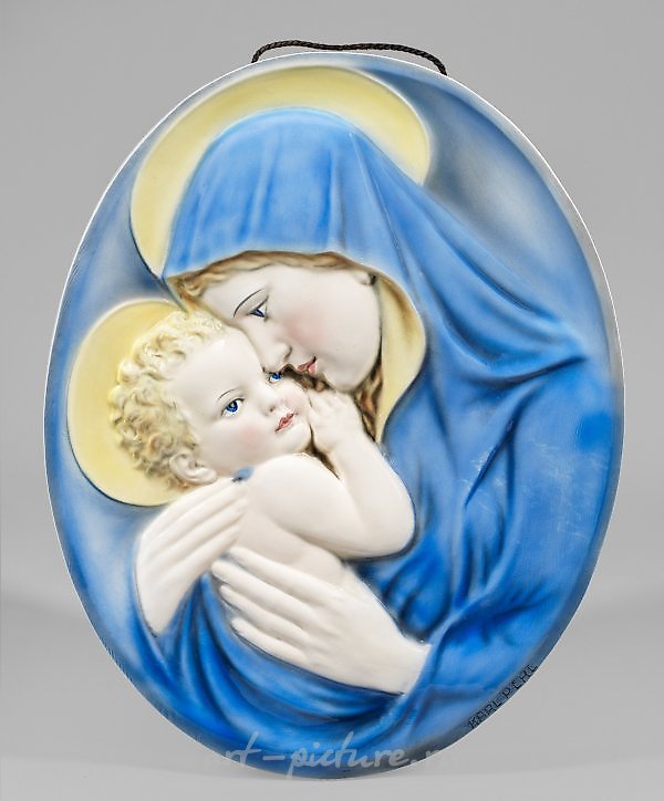Madonna Wall Relief by Karl Perl for Keramos
This exquisite masterpiece, crafted by the talented artist Karl Perl for the renowned Keramos studio, is a stunning Madonna wall relief that captivates the viewer with its profound beauty and spiritual es