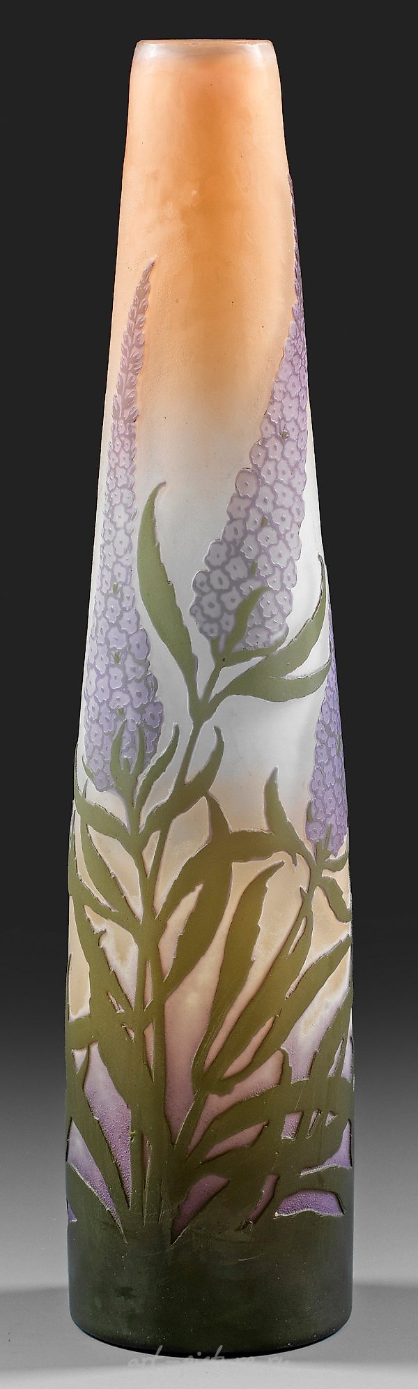 Great Gallé Vase with Honor Prize Decoration