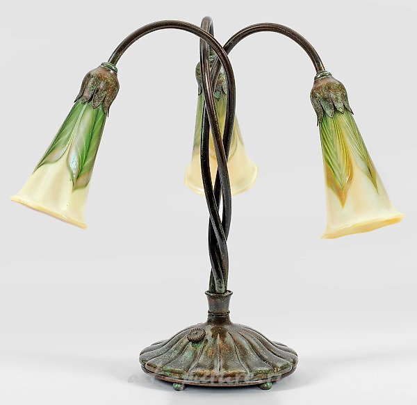 Small "Pond Lily" table lamp from the Tiffany Studios