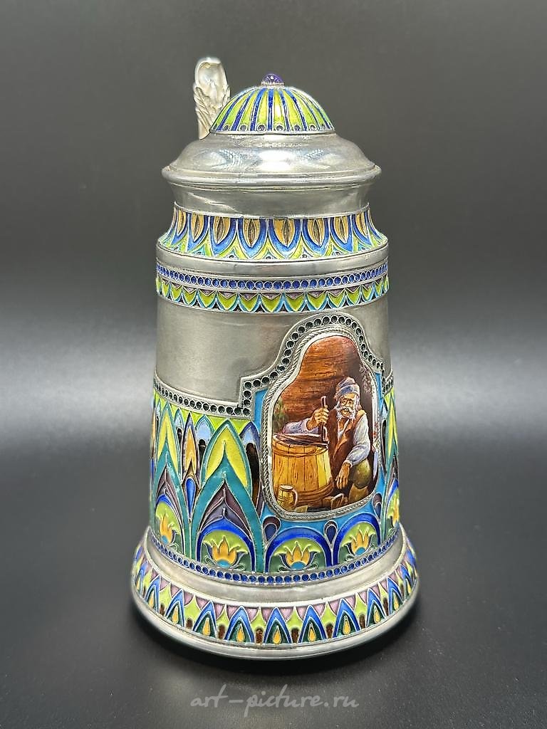 Handmade beer mug, "Rostov Finift"