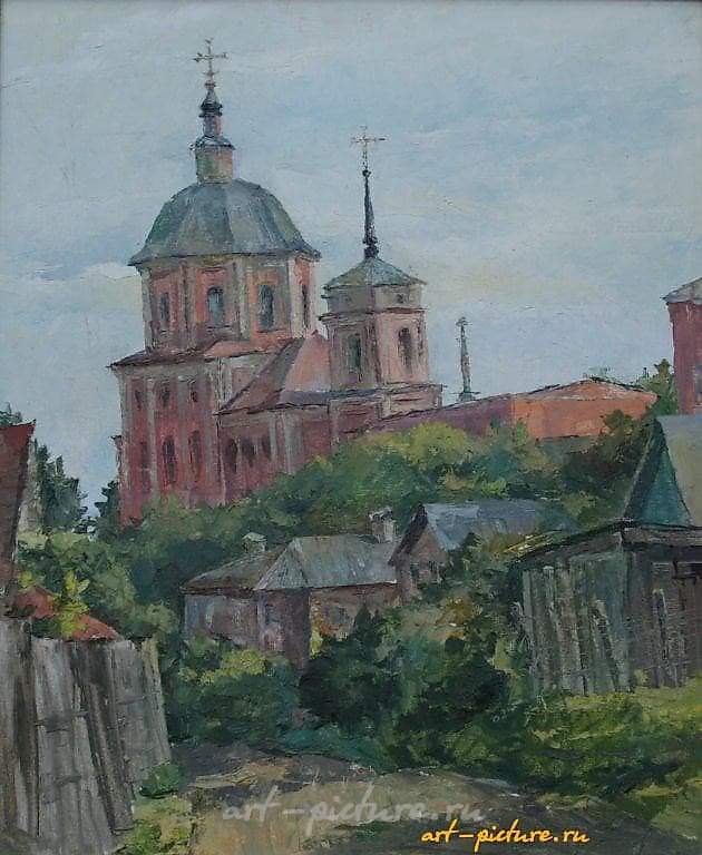 Церковь св. Георгия Победоносца. Холст на картоне, масло. 50 х 60 см.