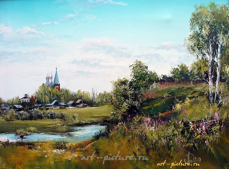 Село Дунилово масло,холст