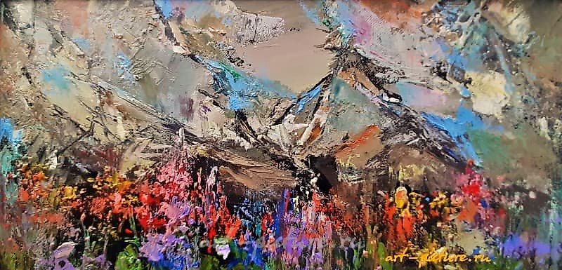 Горная щель масло,холст