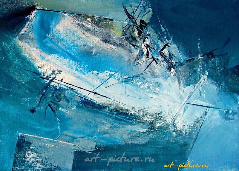 "Icy Abyss acrylic, canvas"