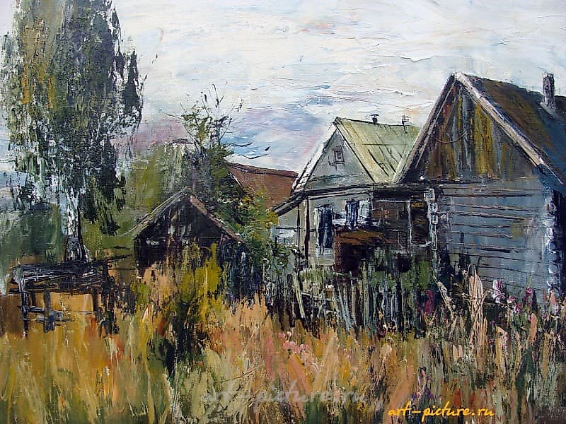 "Summer in Mayros, acrylic, canvas."
