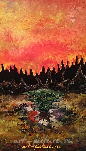 The Last Day of Progress Oil, paper