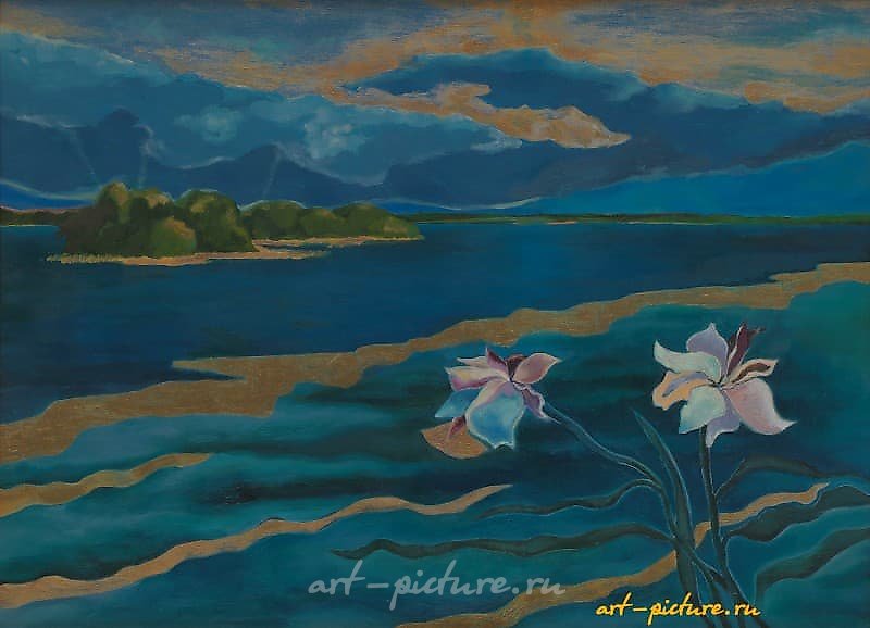 两个晚上 油画，画布