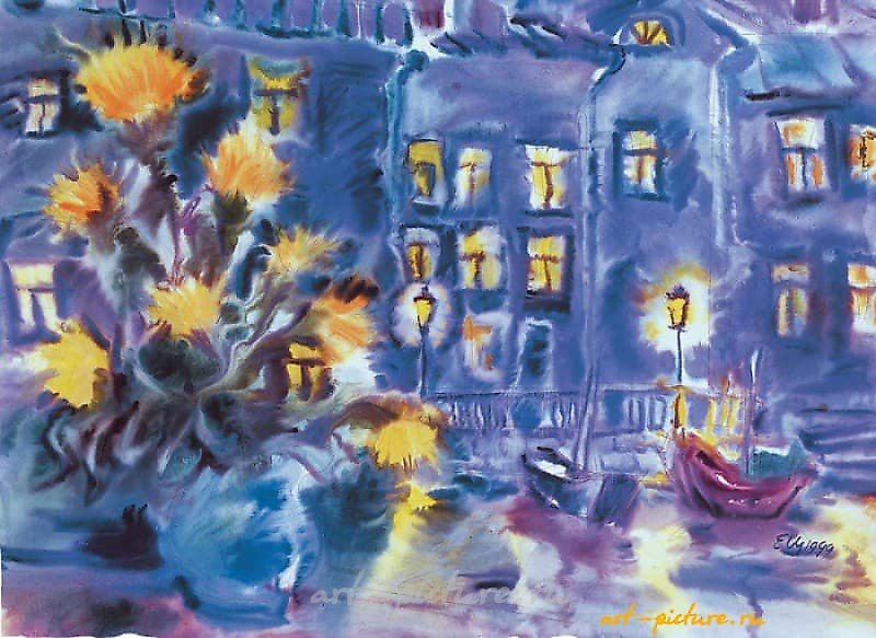 Баркаролла акварель