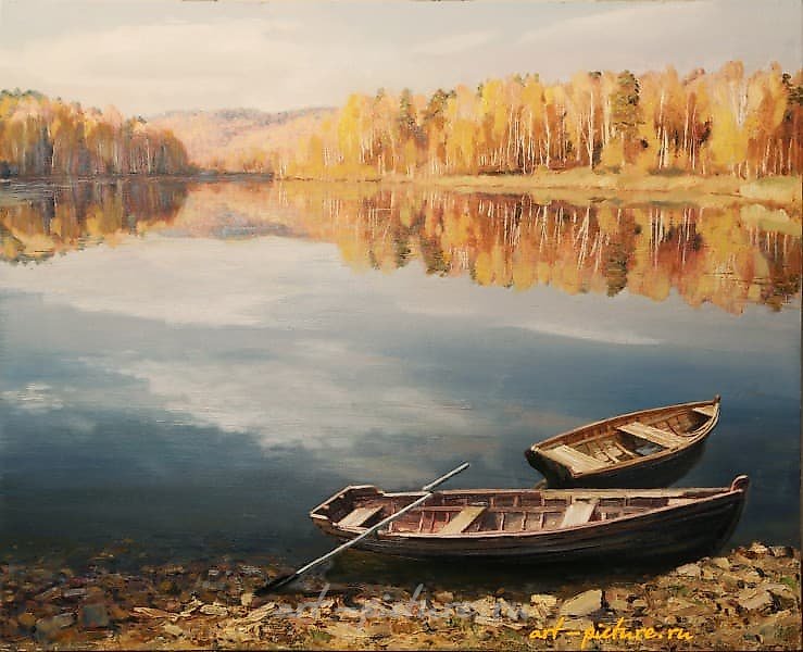 Озеро. Осень. холст, масло 