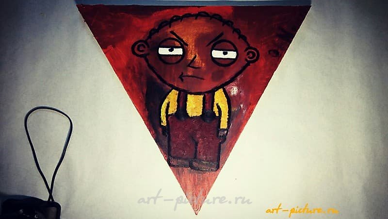 Портрет: Stewie Griffin Масло, холст.