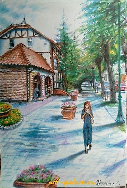 "Прогулка" акварельные карандаши