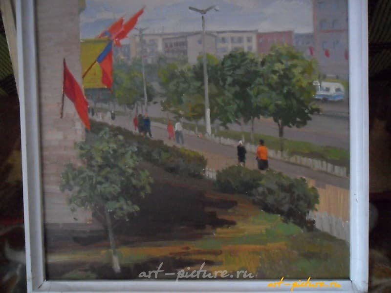 "May 9 in the city of Biysk: cardboard, oil."