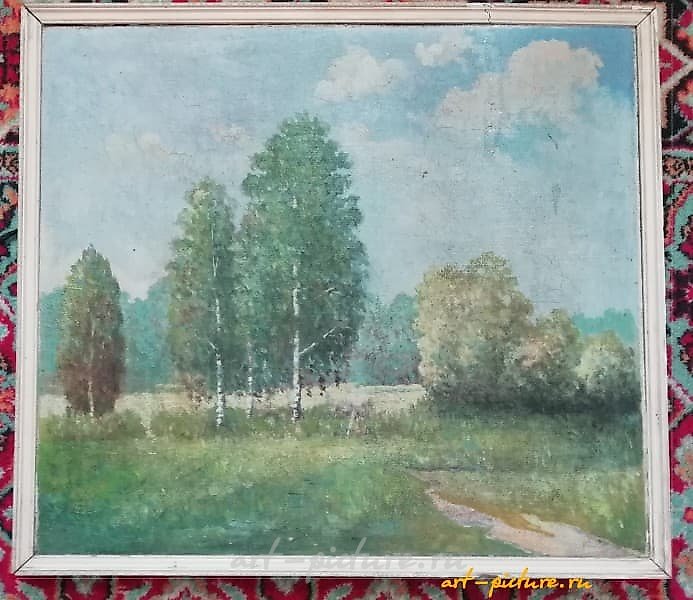 Берёзовая роща масло, холст