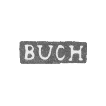 Клеймо мастера Бух Ивар Венфельд - Ленинград - инициалы "BUCH"