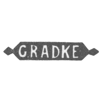 Клеймо мастера Радке Г. - Ленинград - инициалы "G.RADKE" - 1789 г.