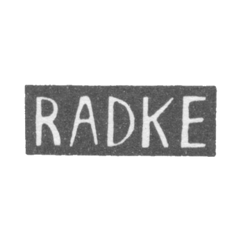 Клеймо мастера Радке - Минск - инициалы "RADKE" - 1892 г.