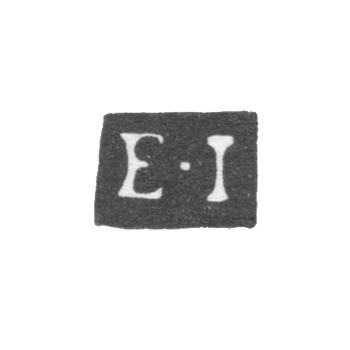 Клеймо пробирного мастера Москвы - Иванов Егор - инициалы "E-I" - 1752-1758 гг.