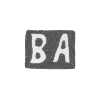 Клеймо мастера Андреев Василий Иванович - Москва - инициалы "ВА" - 1908-1917 гг.