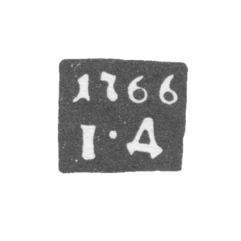 Клеймо пробирного мастера Вологды - Дубровин Иван - инициалы "I-Д" - 1755-1766 гг.