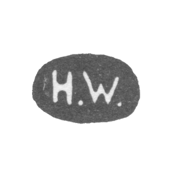Клеймо мастера Вигстрем Генрих - Ленинград - инициалы "H.W."