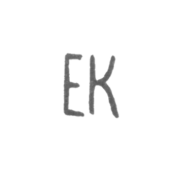 Клеймо мастера Клаус Эльмар - Таллин - инициалы "EK" - 1920-1940 гг.