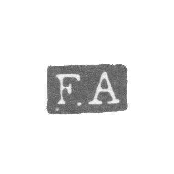 Клеймо мастера Аллениус Фабиан Фредерик - Ленинград - инициалы "F.A"
