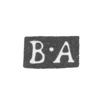 Клеймо неизвестного пробирного мастера Москвы - инициалы "В-А" - 1760-1794 гг.