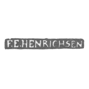 Клеймо мастера Генрихсен Ф. Э. - Ленинград - инициалы "F.E.HENRICHSEN" - 1870-1890 гг.