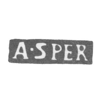 Клеймо мастера Шпер Адольф - Ленинград - инициалы "A-SPER"