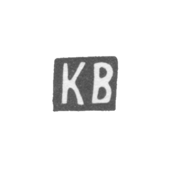 Claymo of an unknown master of Vlogda, initials of the KV, 1869.