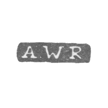 Клеймо мастера Рут Андерс Вильгельм - Ленинград - инициалы "A.WR"