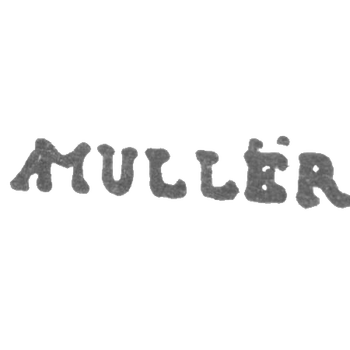 Клеймо мастера Мюллер Андреас - Ленинград - инициалы "AMULLER"