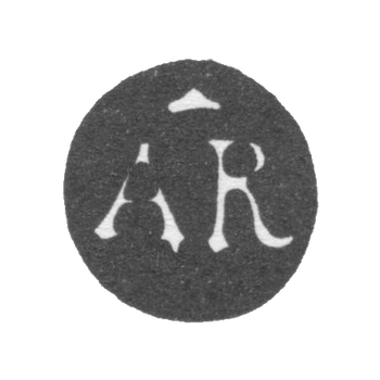 Клеймо пробирного мастера Москвы - Рыбаков Афанасий - инициалы "AR" - 1729-1748 гг.