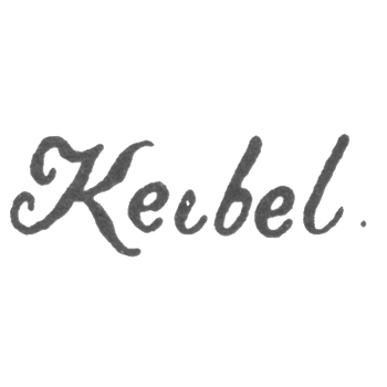 Клеймо мастера Кейбель Отто Самуил - Ленинград - инициалы "Keibel"