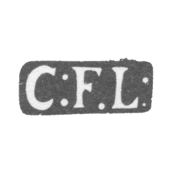 Клеймо мастера Люттен Карл Фридрих - Тарту - инициалы "CFL" - 1818-1868 гг.