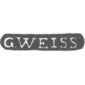 Клеймо мастера Вейс Густав - Ленинград - инициалы "G.WEISS" - 1782-1791 гг.