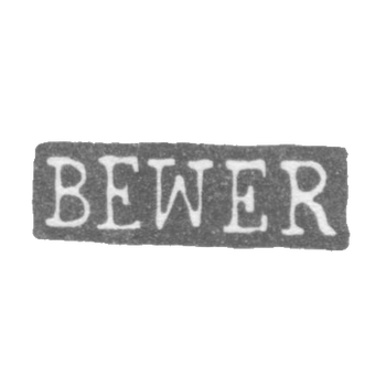 Клеймо мастера Беверт Иоганн Герман - Ленинград - инициалы "BEWER"