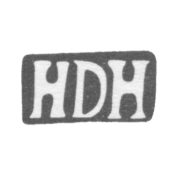 Клеймо мастера Херманн Ганс Дидрих - Тарту - инициалы "HDH" - 1815-1854 гг.