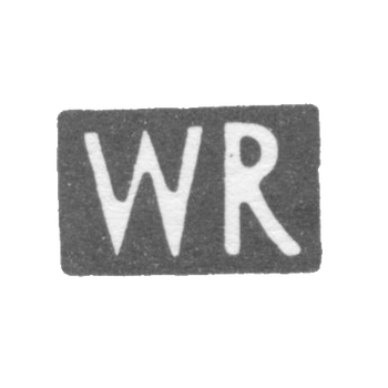 Клеймо мастера Рейнхард Вильгельм - Таллин - инициалы "WR" - 1858 г.