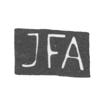 Клеймо мастера Андреев Иван Федоров - Москва - инициалы "JFA" - 1883-1896 гг.