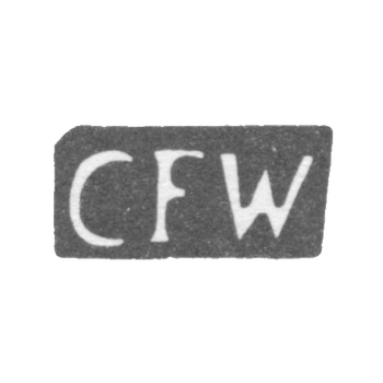 Клеймо мастера Вальтер Карл Фридрих - Рига - инициалы "CFW" - 1797 г.