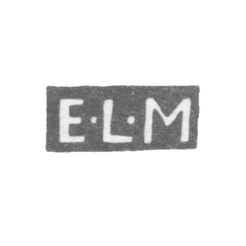 Клеймо неизвестного мастера Ленинграда - инициалы "E-L-M" - 1780-1782 гг.