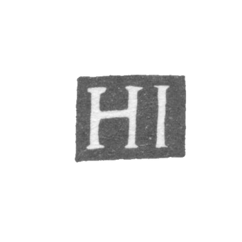 Клеймо мастера Иржи Ганс (Irzy Hans) - Вильно - инициалы "HI" - 1687 г.