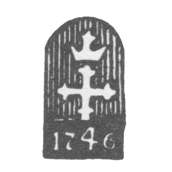 Городское клеймо Кострома 1746 г. "Крест под короной"